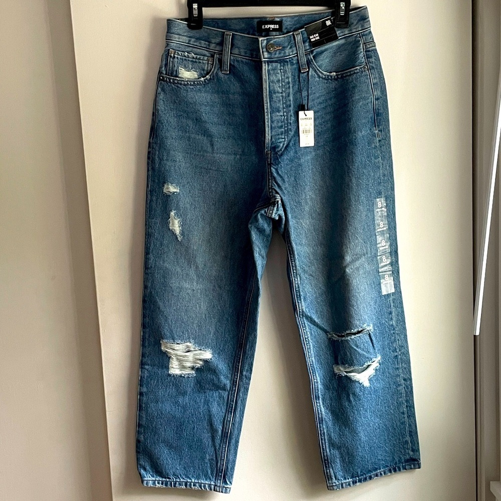 🆕 Express Blue Vintage Denim Women's Jeans New with Tags Size 8 Regular